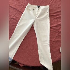 J. Crew White Straight Leg Jeans Crisp Modern Style